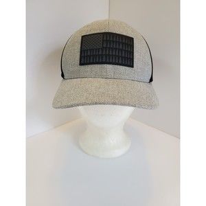 Columbia Men's Fitted PFG Mesh Flag Trucker Cap Size S/M Tree Gray/Black